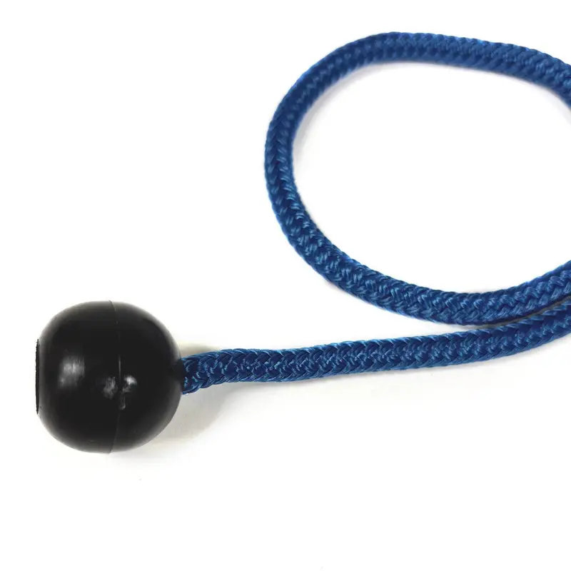 1 1/8" Black Bungee Ball With Handle 1