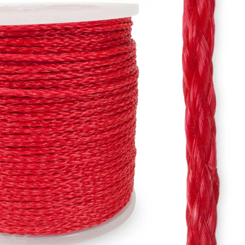 1/2-Inch Red Hollow-Braid Polypropylene – 250-Foot Custom Spool 1