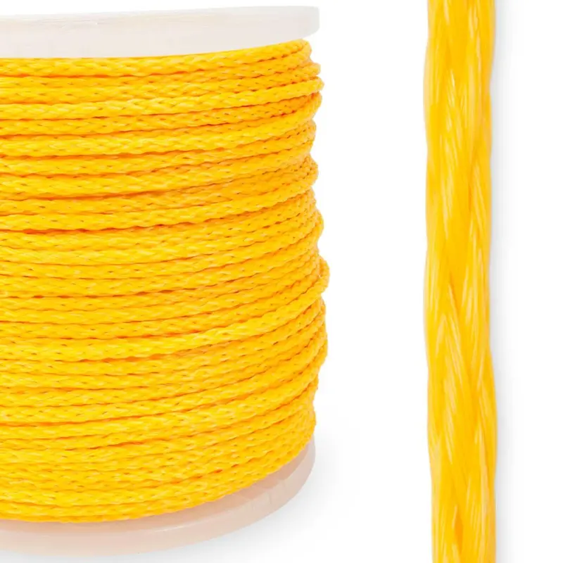 1/2-Inch Yellow Hollow-Braid Polypropylene – 250-Foot Custom Spool 1