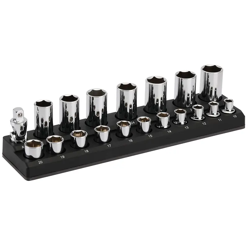 1/2" Magnetic Socket Holder For Metric Sockets (10–27Mm) – Black 1