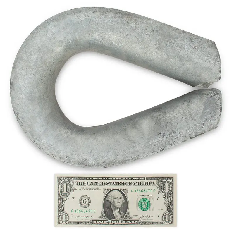 1.5" Galvanized Metal Thimble – Rope Protection Sleeve 1
