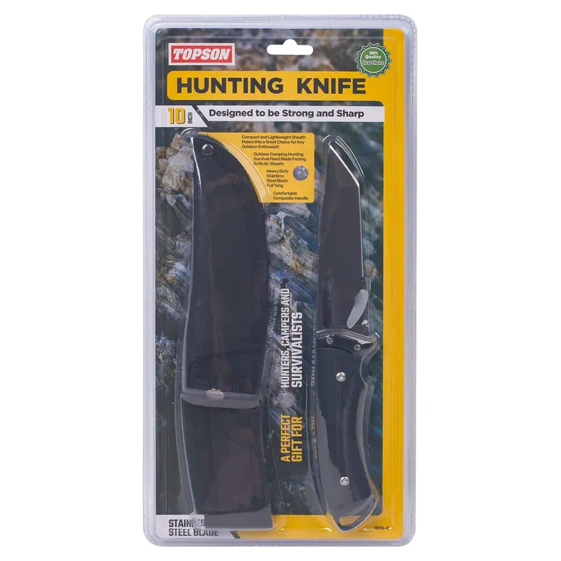 10-Inch Hunting Knife With Protective Sheath 1