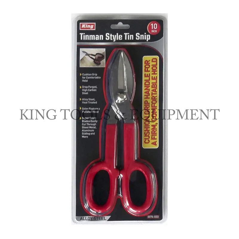 10-Inch Straight-Cut Tin Snips For Sheet Metal Work – Model 0074-0 1