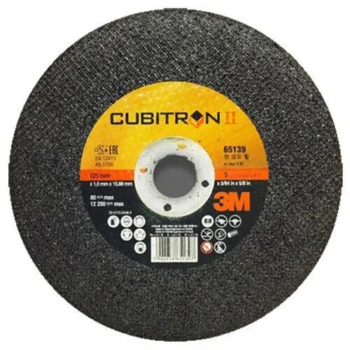 10-Pack 3M Cubitron Ii Psg 5" (125Mm) Cut-Off Wheels – Model 65139 1