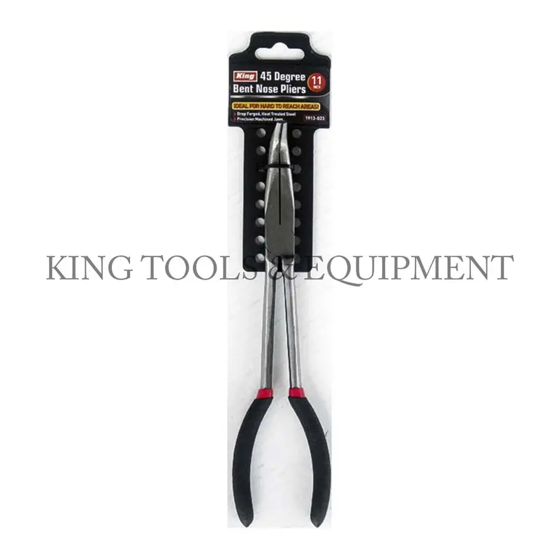 11-Inch 45-Degree Bent-Tip Long-Nose Pliers For Tight-Space Work 1
