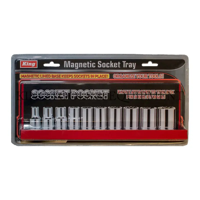 11-Inch By 1-3/4-Inch Magnetic Socket & Hardware Holder – Heavy-Duty Tool Mounting Strip 1