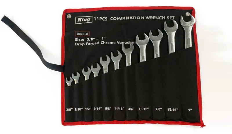 11-Piece Sae Combination Wrench Set With Carry Pouch (3/8–1 Inch) 1