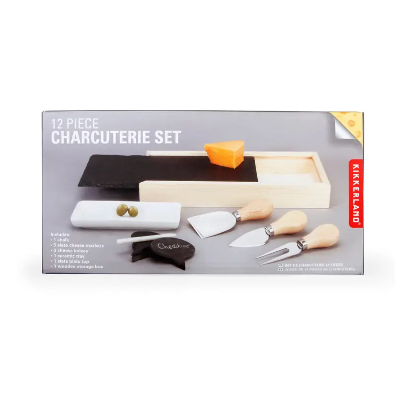 12-Piece Wooden Charcuterie Board Set 1