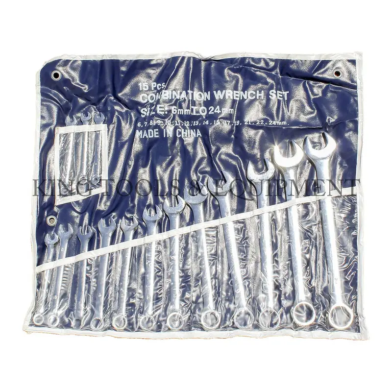 15-Piece Metric Combination Wrench Set – Sturdy Carry Pouch Included – Model 0553-0 1
