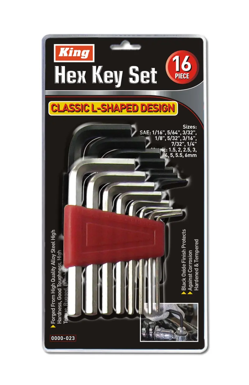 16-Piece Dual-System Hex Key Set (Sae & Metric) 1