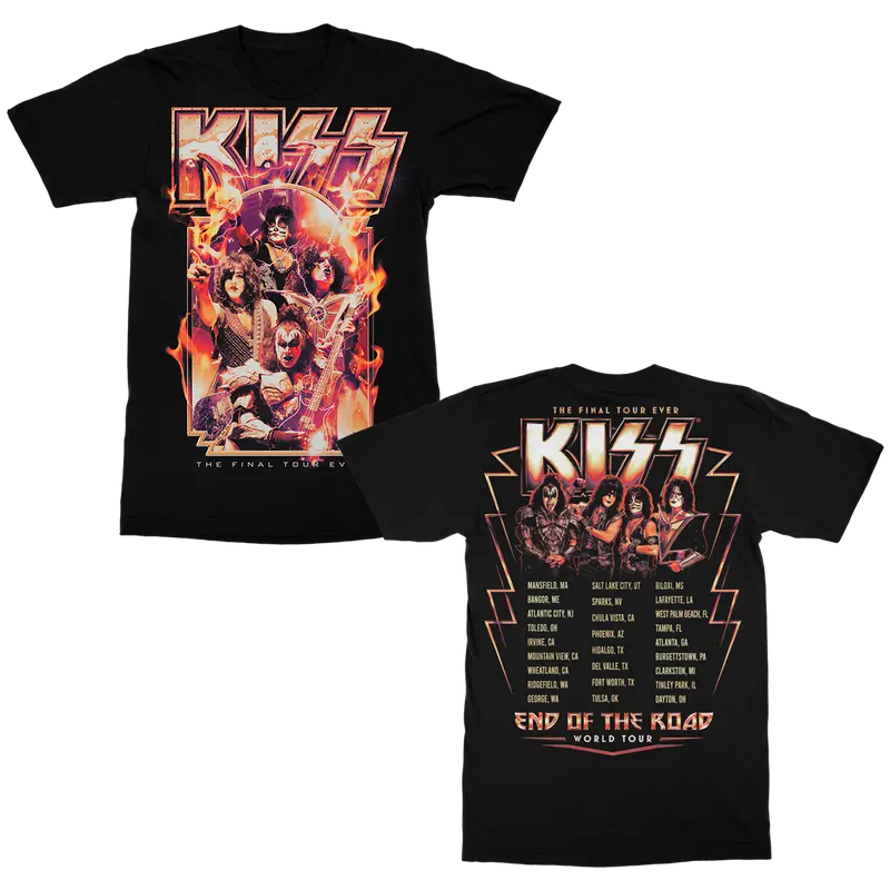 2021 Heaven'S On Fire Tour Date Collector T-Shirt 1