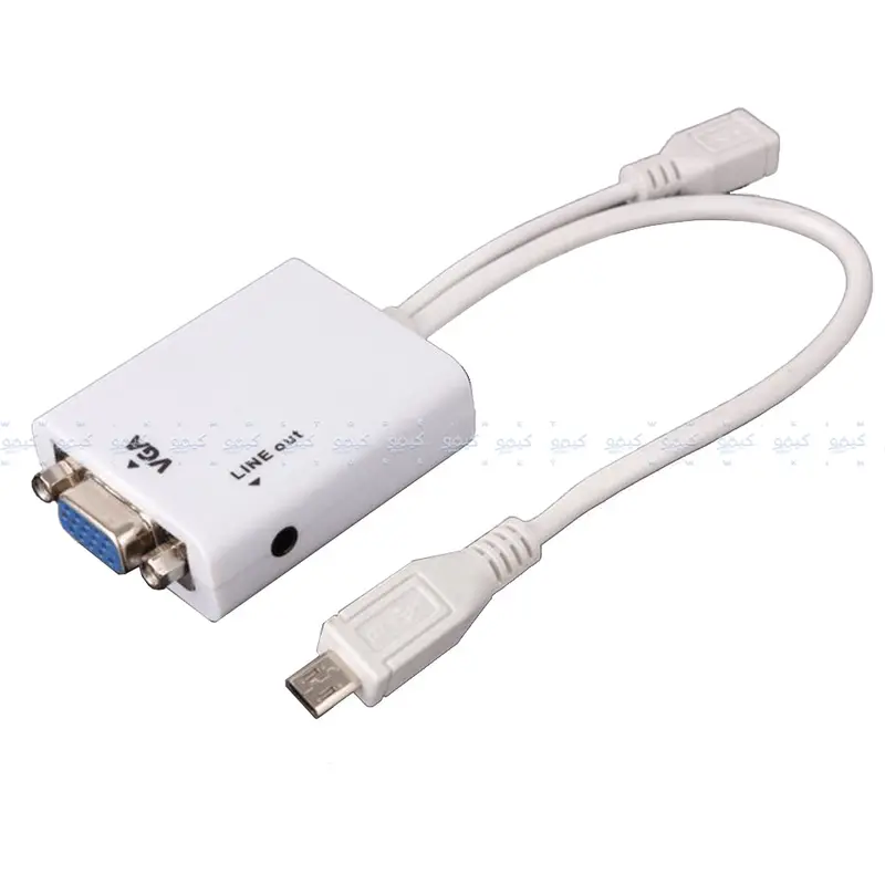 2B Cv038 Micro-Usb To Vga + Audio Converter Adapter 1
