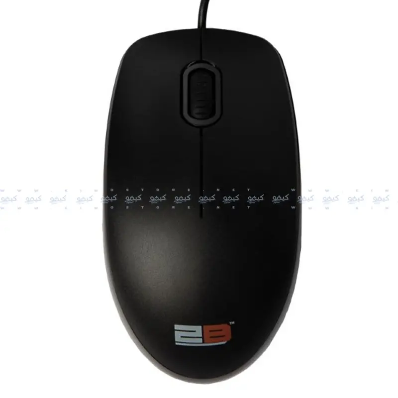 2B Mo663 Wired Optical Mouse – 1200 Dpi, Slim Black Design 1