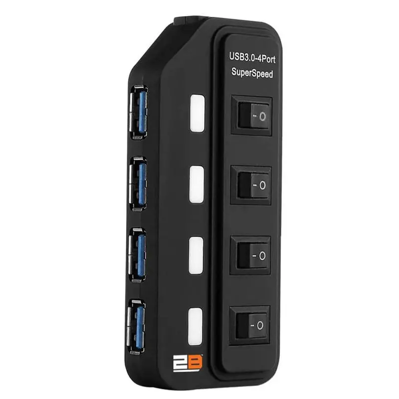 2B Us318 Usb 3.0 4-Port Hub With Individual Power Switches 1