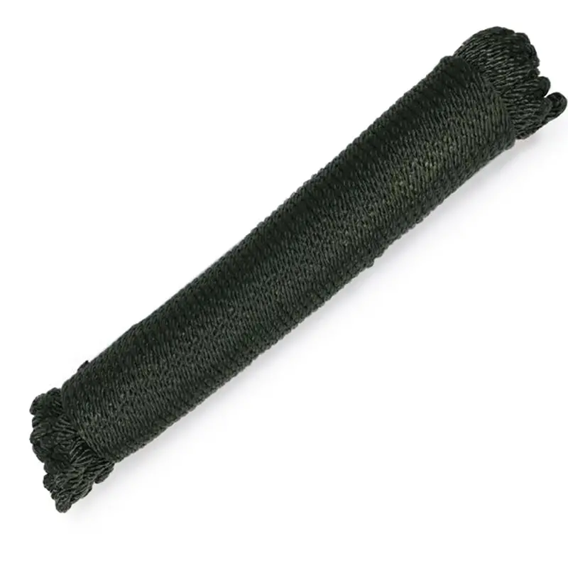 3/16-Inch Od Green Solid-Braid Polyester Rope – 100-Foot Hank 1
