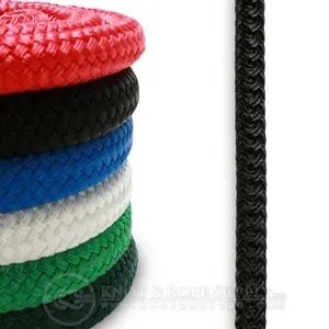 3/4-Inch Coated Double-Braid Black Nylon Rope – Sold By The Foot 1