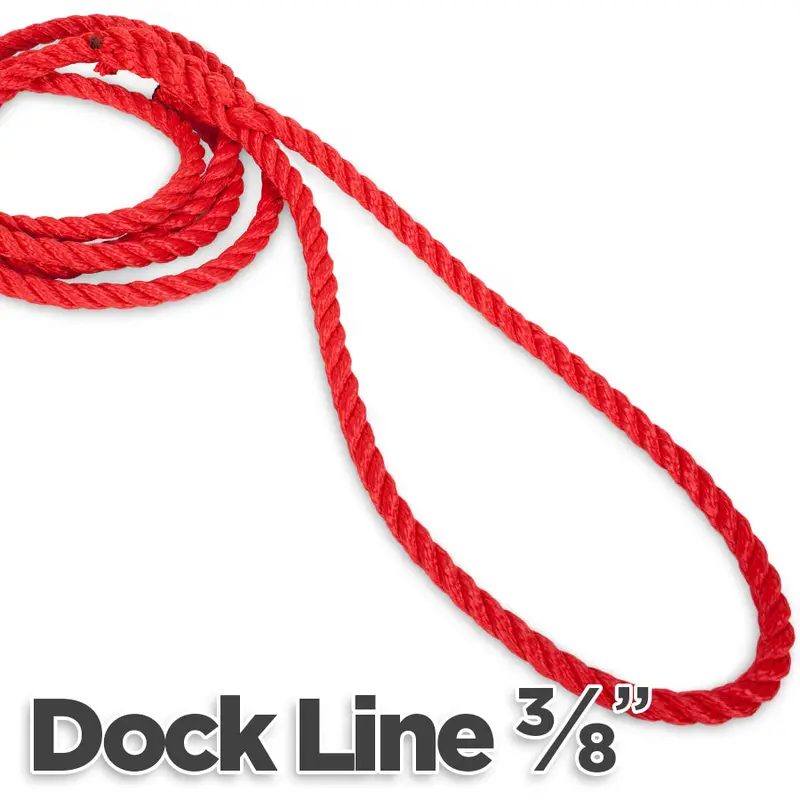 3/8-Inch 3-Strand Nylon Dock Line – Compact Marine Rope 1