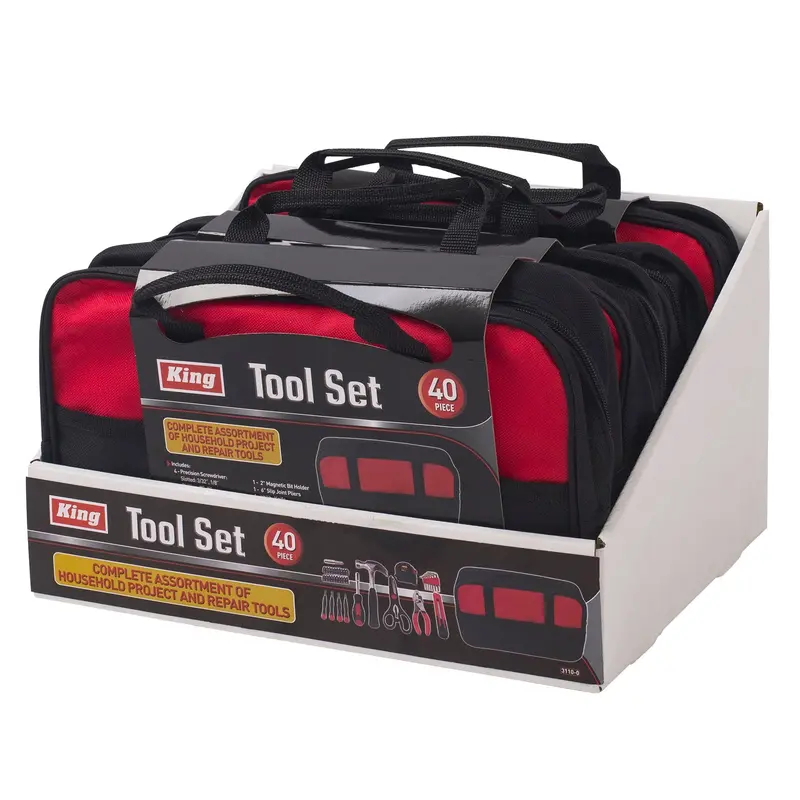 3110-0 – Forty-Piece Home Improvement Tool Kit With Display Case 1