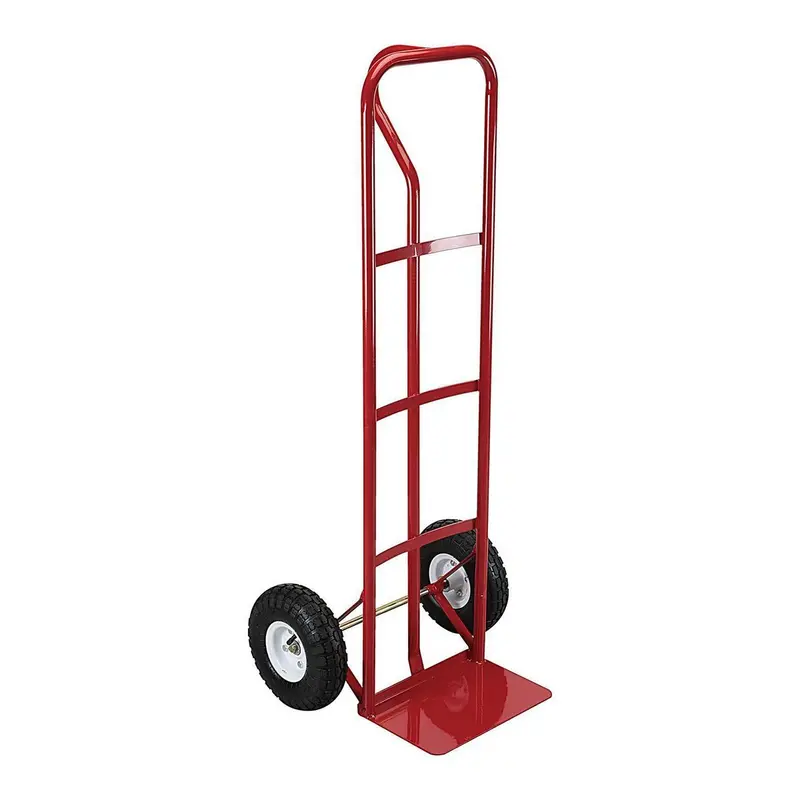 600-Lb Heavy-Duty Hand Truck – 10" Wheels & P-Handle Design 1