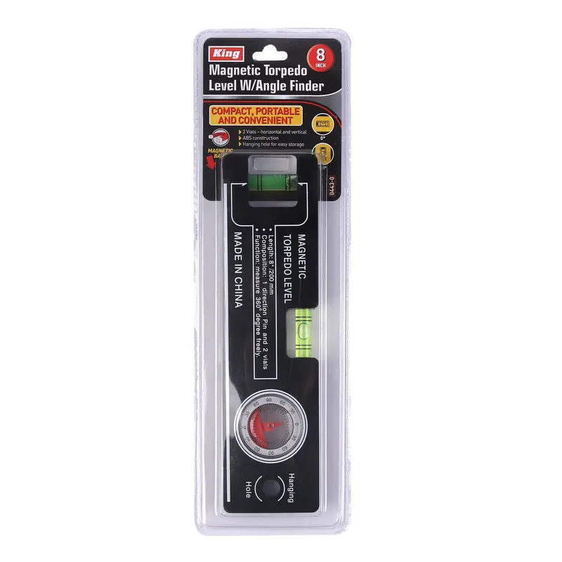 8-Inch Magnetic Torpedo Level With Built-In Angle Finder – Precision Alignment Tool 1