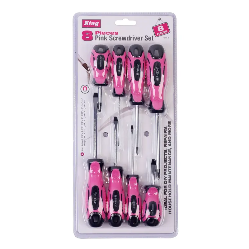 8-Piece Pink Precision Screwdriver Set 1