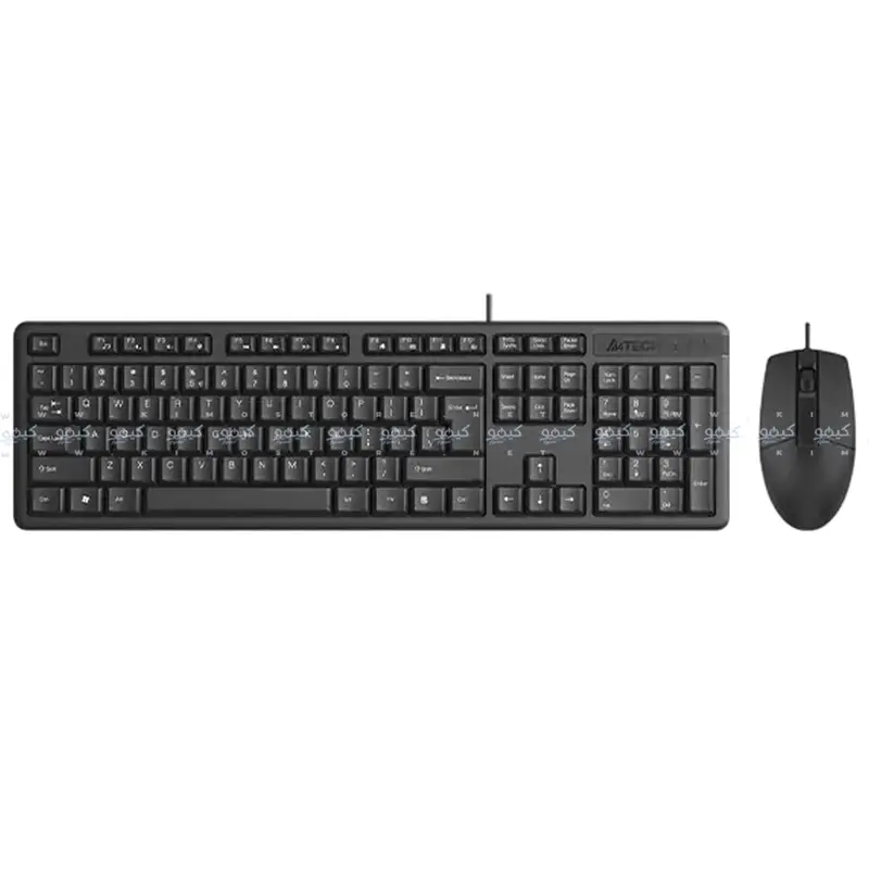A4Tech Kr-3330S Wired Combo – English & Arabic Keyboard And Mouse Bundle 1