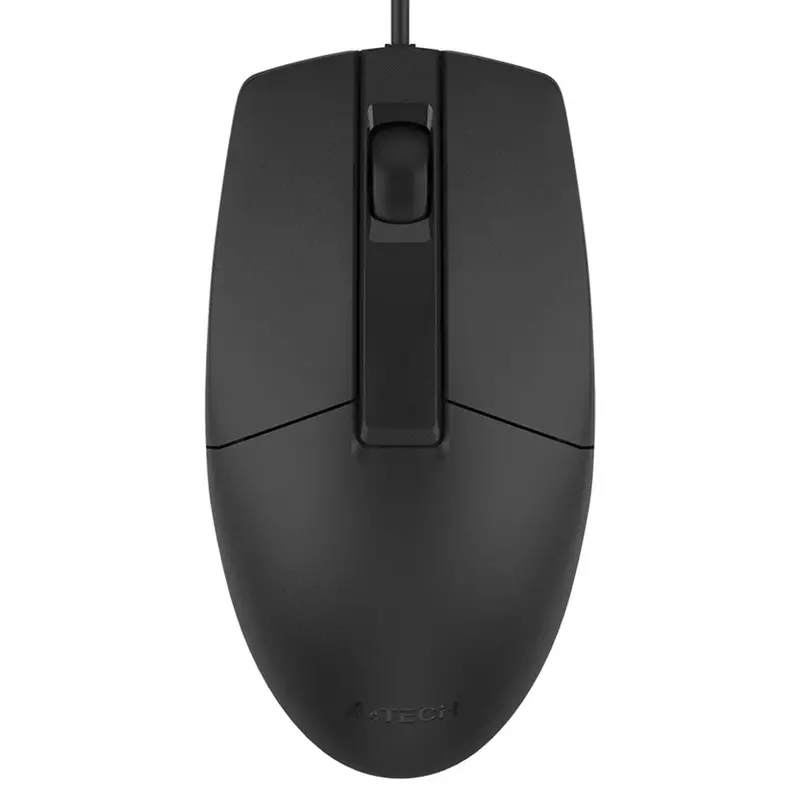 A4Tech Op-330S Ergonomic Wired Mouse – 1200 Dpi, Black Finish 1