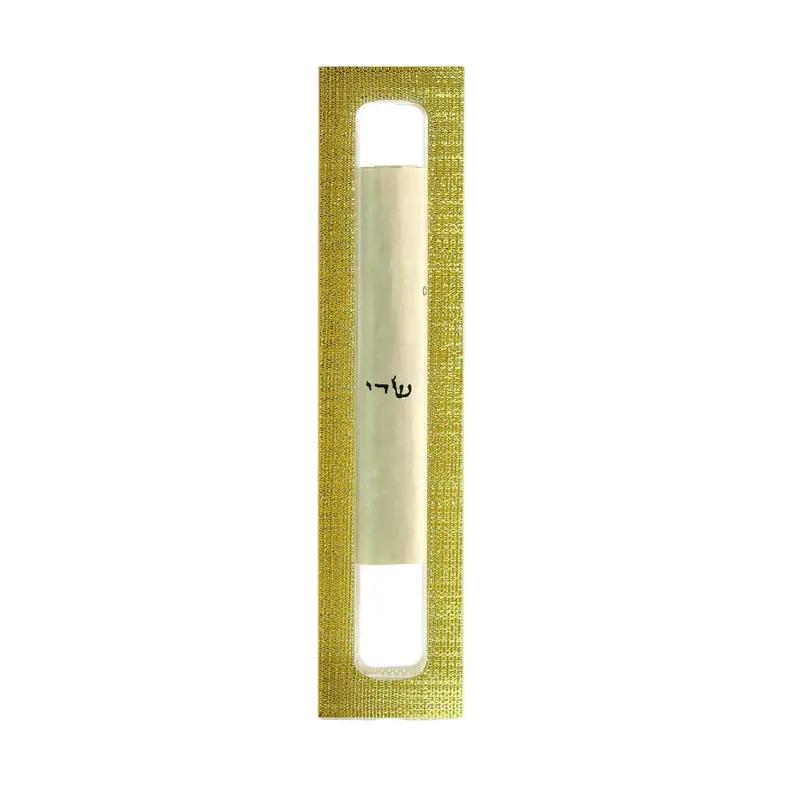 Acrylic Mezuzah Case – Contemporary Design With Gold Highlights 1
