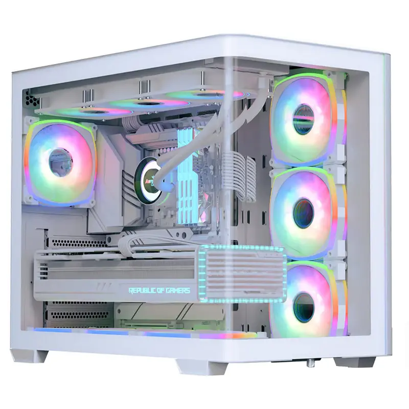 Aerocool P500C Evo Argb Mid-Tower Pc Case – Sleek White Design 1