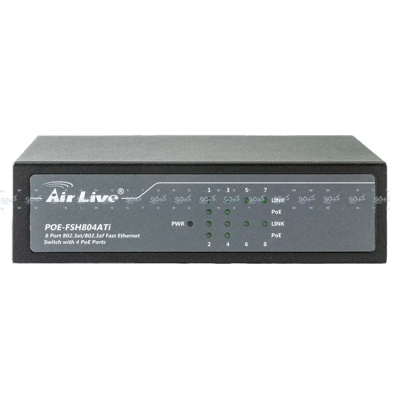 Airlive Poe-Fsh804Ati 8-Port Unmanaged Desktop Switch (4× Poe+, 4× Lan) 1