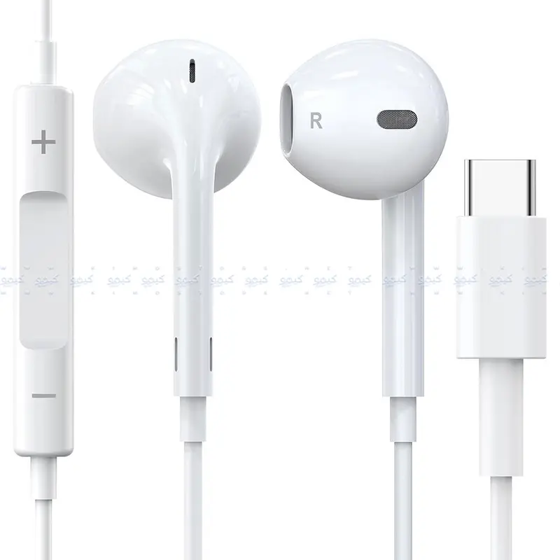 Alpha X13 Usb-C Wired Earphones – White In-Ear Headset With Mic And Inline Controls 1
