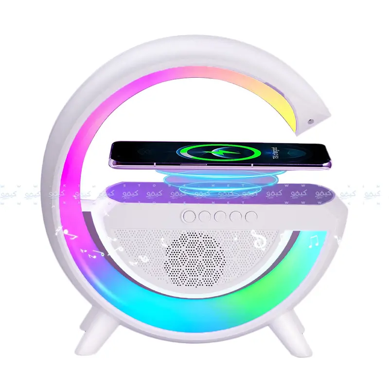 An-2301 Smart Rgb Lamp Speaker – Dual-Function Led Desk Lamp With Bluetooth Audio & Qi Wireless Charging Pad 1