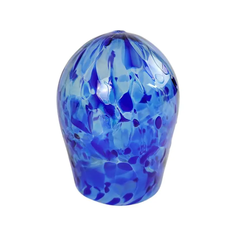 Aqua And Cobalt Blue Hand-Blown Breaking Glass Ceremony Set With Pouch 1