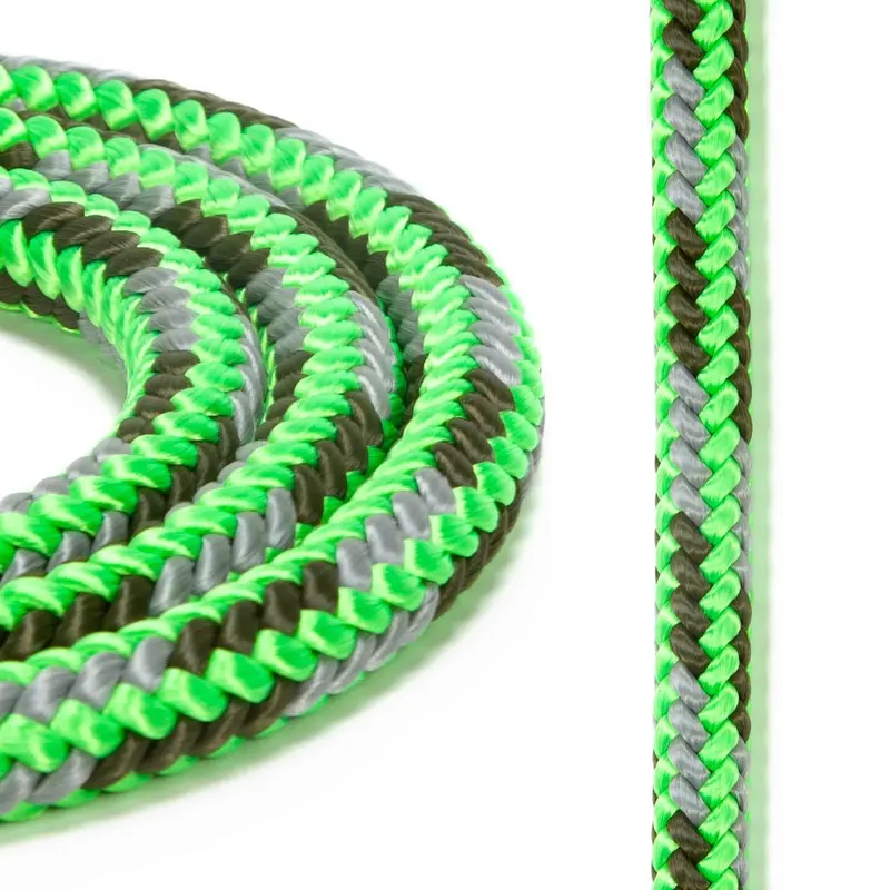Arborfreak Climbing Rope – Green/Black/Gray Tricolor 1
