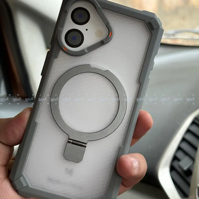 Armor Drop-Resistant Iphone 17 Case – Crystal-Clear Tpu Cover With Rotating Stand 1