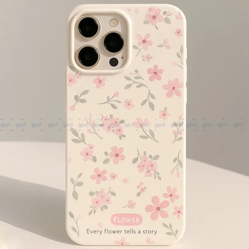 Artistic White Floral Phone Cover – Summer-Inspired Design 1