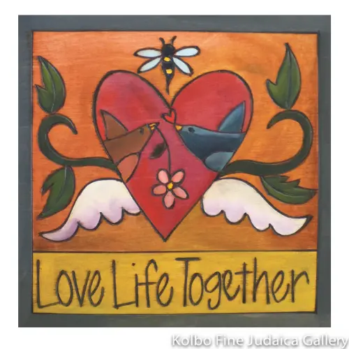 Beak To Beak Wall Plaque – 6" X 6" Inspirational Wooden Decor 1