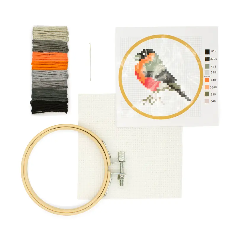 Bird-Themed Mini Cross-Stitch Embroidery Kit 1