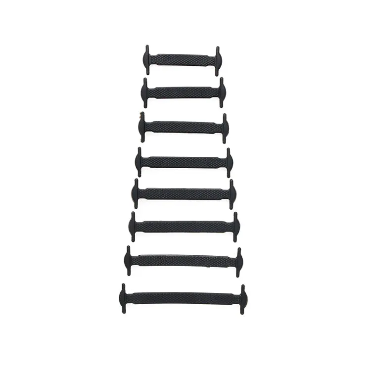 Black Stretchable No-Tie Shoelaces 1