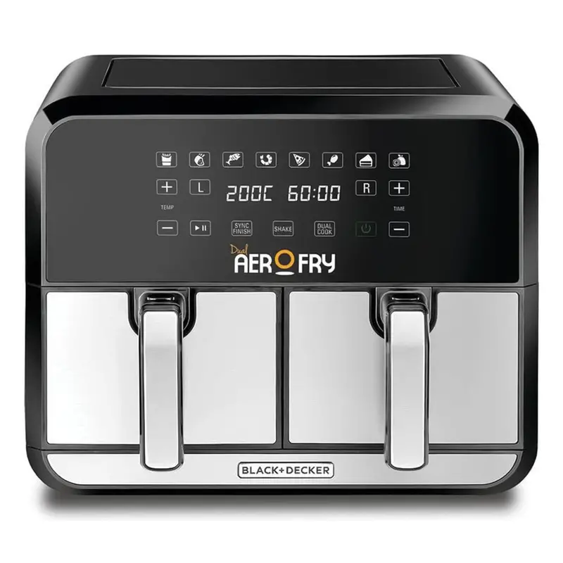 Black+Decker Dzaf1700-B5 Aerofry Digital Air Fryer – 4L + 4L Dual Basket, 1700W 1