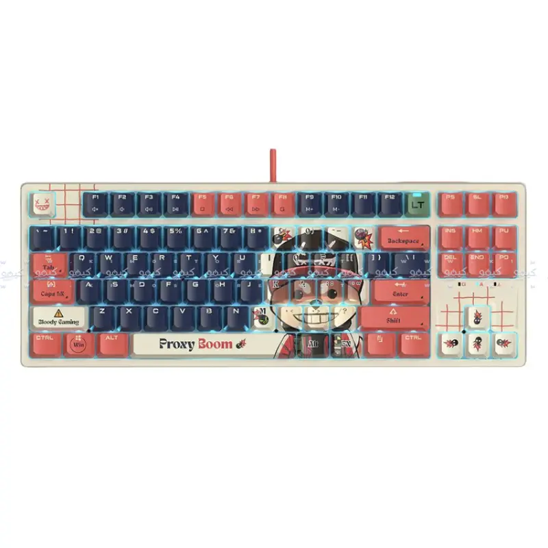 Bloody At87 Alpha Optical Gaming Keyboard – High-Speed Wired Rgb, Dual-Language Support 1
