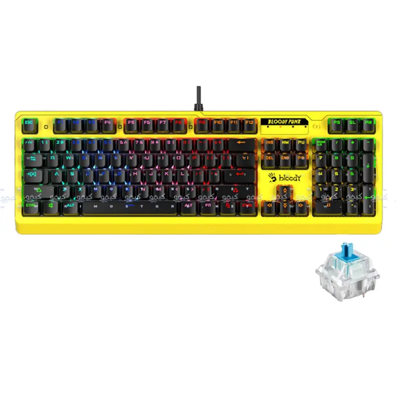 Bloody B810Rc Mechanical Gaming Keyboard – Blue Switches, Rgb Backlight, Dual-Language Layout 1