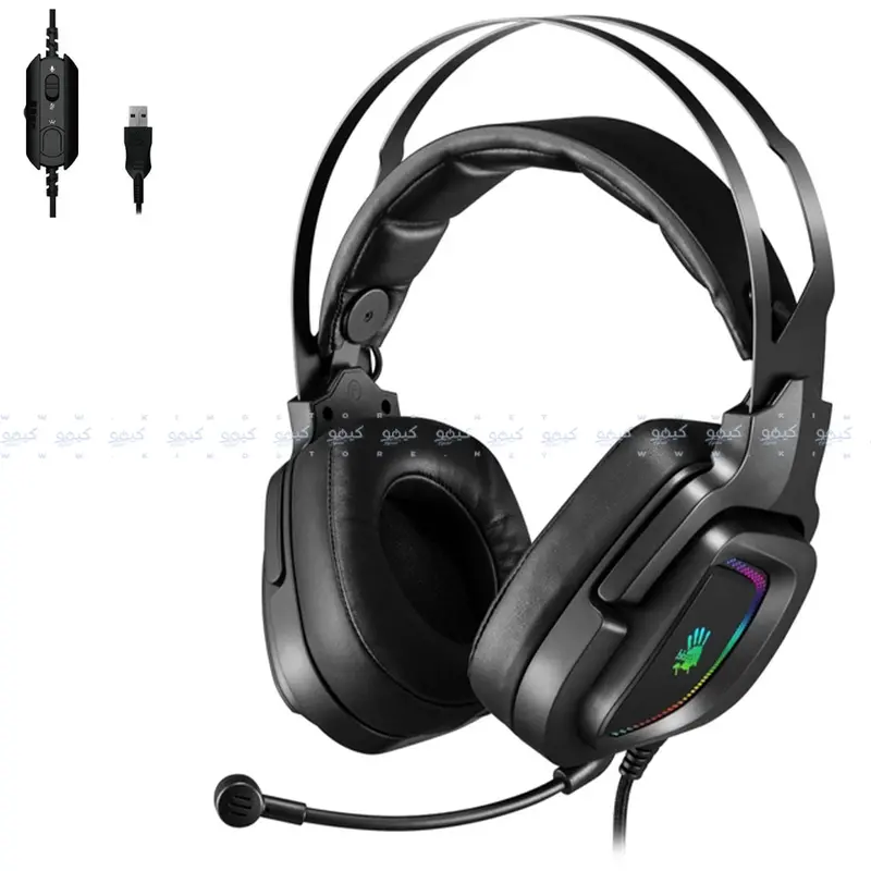 Bloody G570 Rgb Gaming Headset – 7.1 Surround Sound, Noise-Cancelling Mic, Black Design 1
