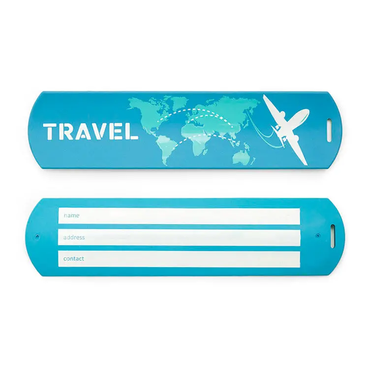 Blue Snap-Fit Travel Luggage Tag 1