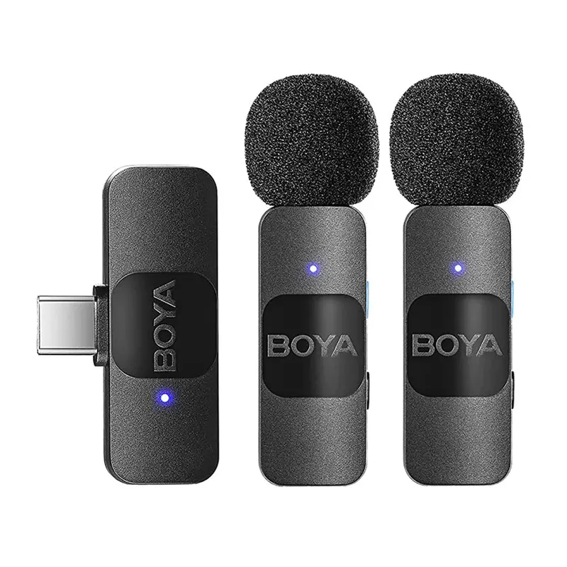 Boya By-V20 Dual-Channel Wireless Mic System (Type-C, 2.4Ghz) 1