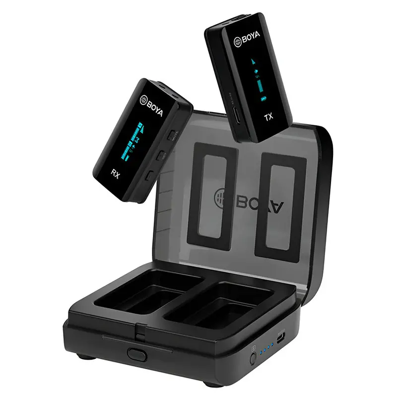 Boya By-Xm6-K1 2.4Ghz Wireless Microphone Kit – Compact Plug-And-Play System With Clip-On Transmitters 1