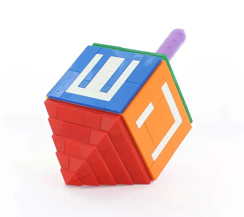 Build-Your-Own Brick Dreidel Kit For Hanukkah Fun 1