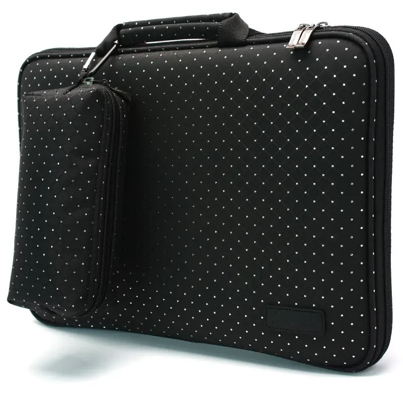 Burnoaa 10-Inch Laptop Sleeve Set With Elegant Crystal Texture And Foam Support 1