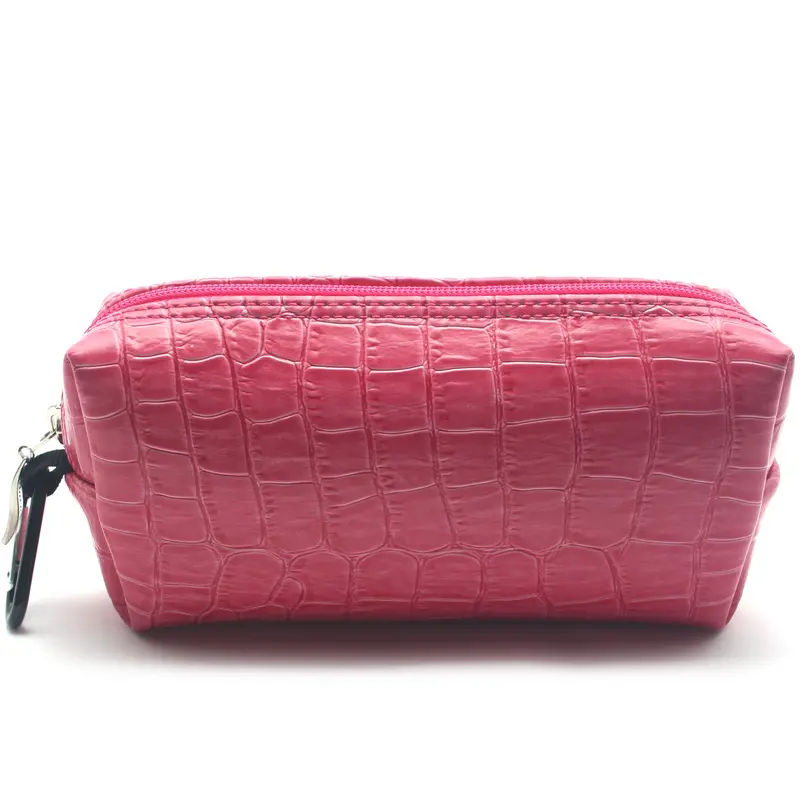 Burnoaa Crocodile-Texture Organizer Pouch (Pink) 1