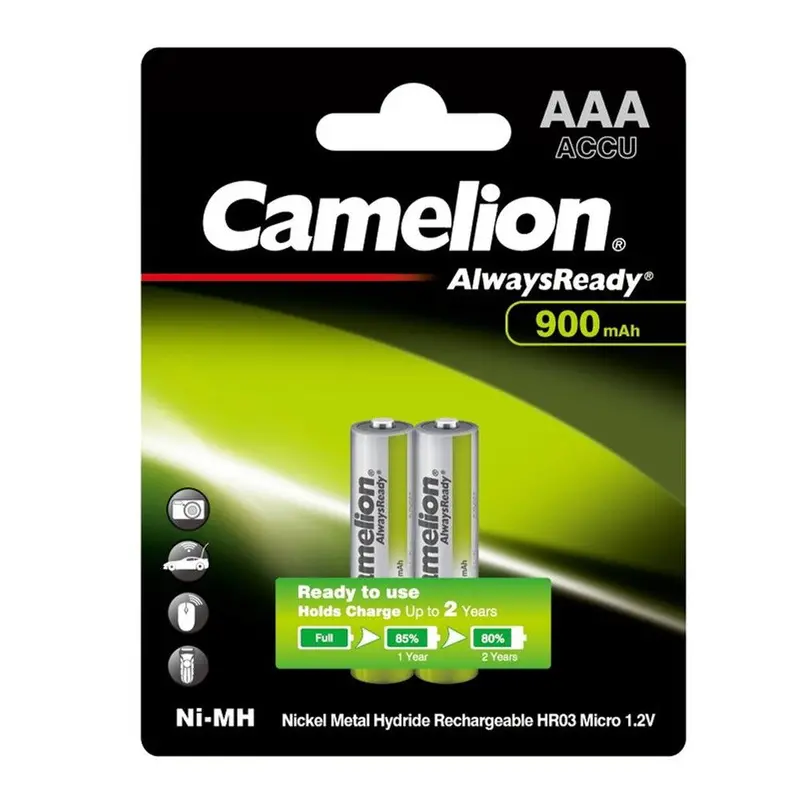 Camelion Rechargeable Aaa Ni-Mh Battery – 900Mah, Pre-Charged 1